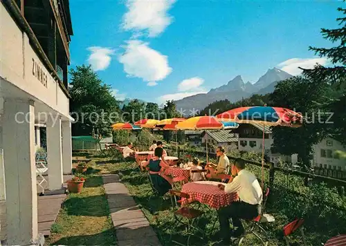 AK / Ansichtskarte Berchtesgaden Haus Plattner Terrasse Kat. Berchtesgaden