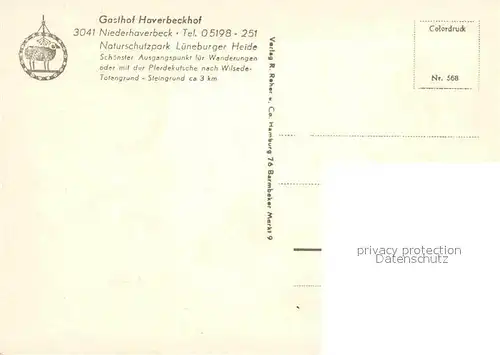 AK / Ansichtskarte Niederhaverbeck Gasthof Haverbeckhof Teich Schafherde Kat. Bispingen