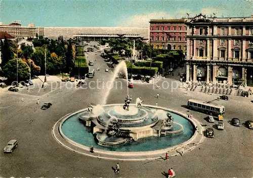 AK / Ansichtskarte Roma Rom Fontana Esedra con Stazione Kat. 