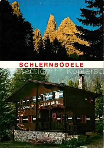 AK / Ansichtskarte Seis am Schlern AVS Schutzhaus Schlernboedele Kat. Siusi allo Sciliar Kastelruth Suedtirol