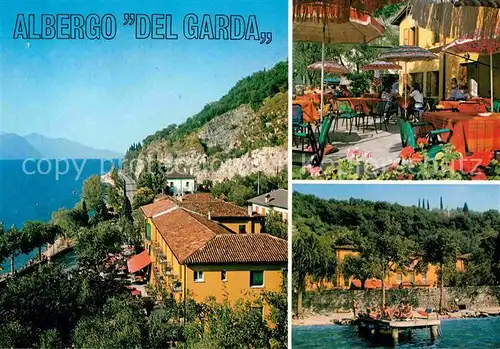 AK / Ansichtskarte Torri del Benaco Albergo Del Garda Terrasse Steg Kat. Lago di Garda 