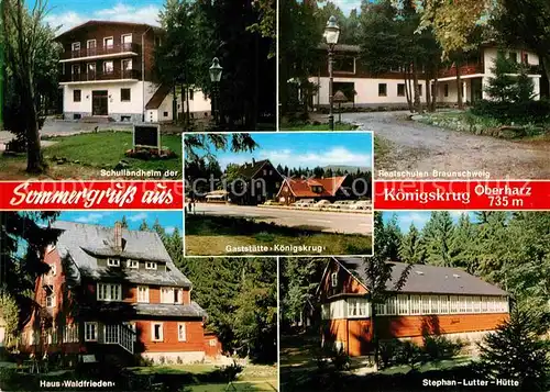 AK / Ansichtskarte Koenigskrug Harz Schullandheim Haus Waldfrieden Stephan Lutter Huette Gaststaette Kat. Braunlage