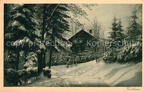 AK / Ansichtskarte Oberstaufen Kurhaus Aichele im Winterschmuck Kat. Oberstaufen