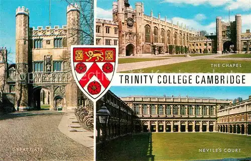 AK / Ansichtskarte Cambridge Cambridgeshire Trinity College Chapel Neviles Court 