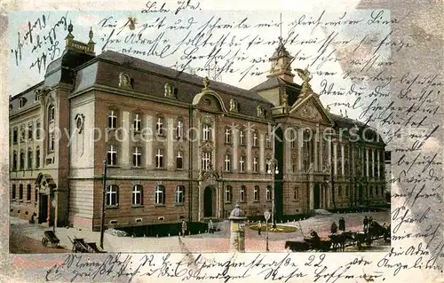 AK / Ansichtskarte Karlsruhe Baden Postamt