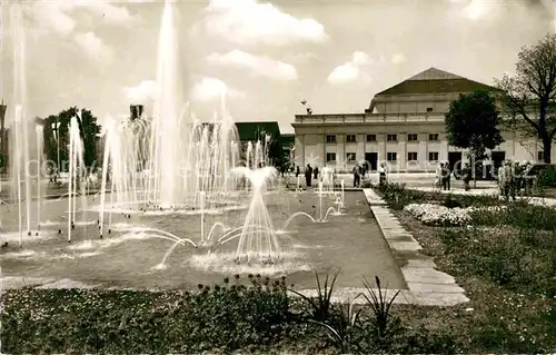 AK / Ansichtskarte Karlsruhe Baden Wasserspiele Festplatz