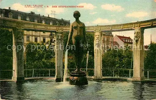 AK / Ansichtskarte Karlsruhe Baden Stephansbrunnen