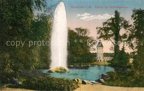 AK / Ansichtskarte Karlsruhe Baden Schlossgarten