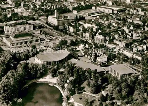 AK / Ansichtskarte Karlsruhe Baden Fliegeraufnahme Schwarzwald Stadthalle