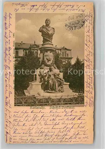AK / Ansichtskarte Karlsruhe Baden Scheffel Denkmal