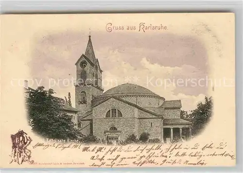 AK / Ansichtskarte Karlsruhe Baden katholische Kirche