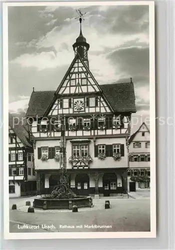 AK / Ansichtskarte Urach Bad Rathaus Marktbrunnen Kat. Bad Urach