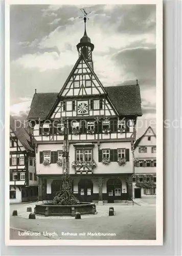 AK / Ansichtskarte Urach Bad Marktbrunnen Rathaus Kat. Bad Urach