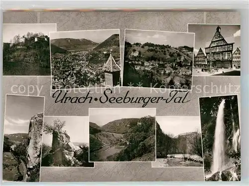 AK / Ansichtskarte Urach Bad Seeburger Tal Wasserfall Rutschenfelsen Kat. Bad Urach