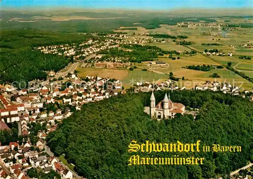 AK / Ansichtskarte Schwandorf Fliegeraufnahme Marienmuenster Kat. Schwandorf