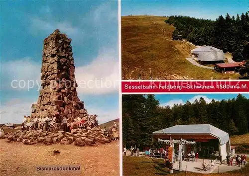 AK / Ansichtskarte Feldberg Schwarzwald Bismarckdenkmal Sesselbahn Kat. Feldberg (Schwarzwald)