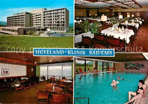 AK / Ansichtskarte Bad Ems Hufeland Klinik Schwimmbad Kat. Bad Ems