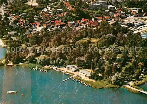 AK / Ansichtskarte Eutin Fliegeraufnahme Rostenstadt Partie am Wasser Kat. Eutin