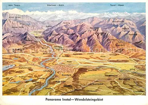 AK / Ansichtskarte Wendelstein Mittelfranken Panoramakarte Inntal  Kat. Wendelstein