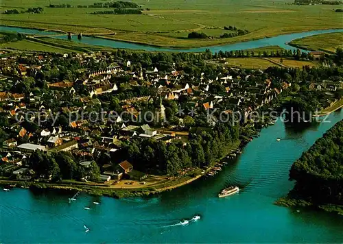 AK / Ansichtskarte Friedrichstadt Eider Fliegeraufnahme zwischen Eider und Treene Kat. Friedrichstadt