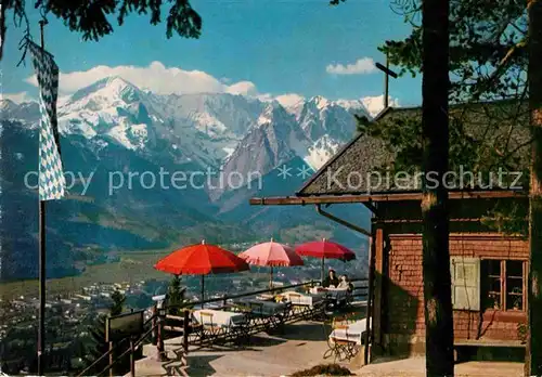 AK / Ansichtskarte St Martin Grasberg mit Zugspitzgruppe Kat. Garmisch Partenkirchen