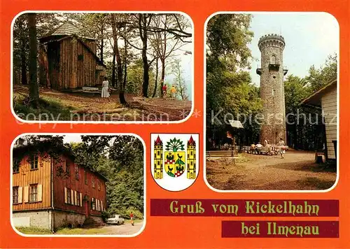 AK / Ansichtskarte Ilmenau Thueringen Goethehaeuschen Jagdhaus Gabelbach Kickelhahnturm Kat. Ilmenau