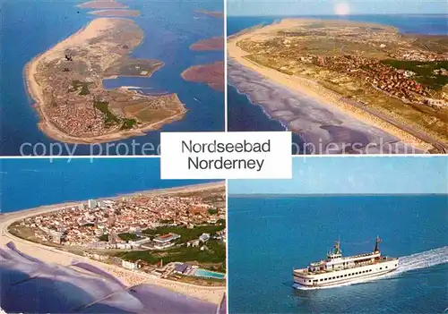 AK / Ansichtskarte Norderney Nordseebad Fliegeraufnahmen Ozeandampfer Kat. Norderney