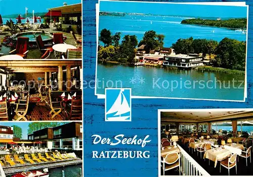 AK / Ansichtskarte Ratzeburg Hotel Der Seehof Restaurant Cafe Gastraeume Panorama Kat. Ratzeburg