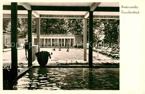 AK / Ansichtskarte Badenweiler Familienbad Schwimmbad Kat. Badenweiler