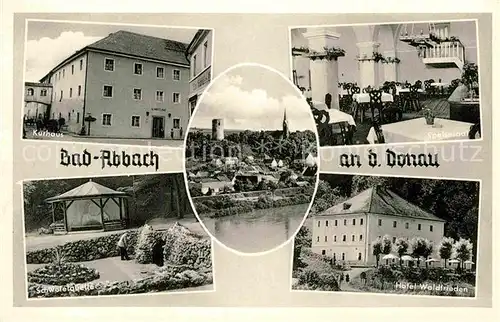 AK / Ansichtskarte Bad Abbach Kurhaus Speisesaal Schwefelquelle Hotel Waldfrieden Kat. Bad Abbach