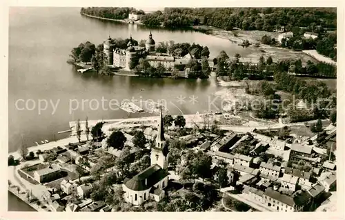 AK / Ansichtskarte Gripsholms Mariefred met slott Schloss Fliegeraufnahme Kat. Schweden