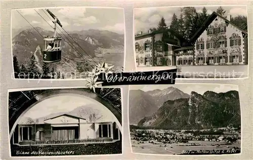 AK / Ansichtskarte Oberammergau Laber Bergbahn Buehne Passionstheater Dorf Notkarspitze Kofel Kat. Oberammergau