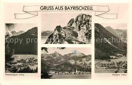 AK / Ansichtskarte Bayrischzell Alpspitz Schoenfeldjoch Wendelstein Panorama Kat. Bayrischzell