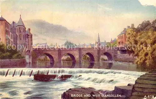 AK / Ansichtskarte Llangollen Bridge Weir Kat. Denbighshire