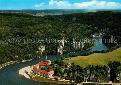 AK / Ansichtskarte Weltenburg Kelheim Kloster Weltenburg Fliegeraufnahme Donaudurchbruch  Kat. Kelheim