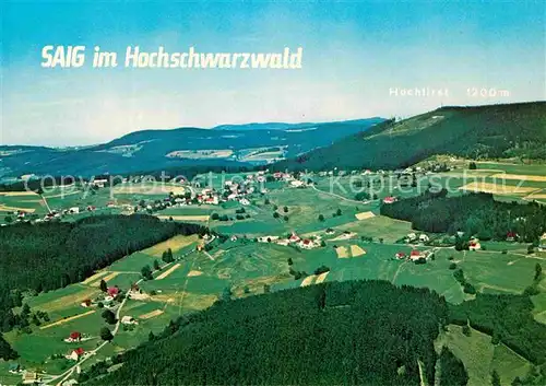 AK / Ansichtskarte Saig Schwarzwald Fliegeraufnahme Kat. Lenzkirch