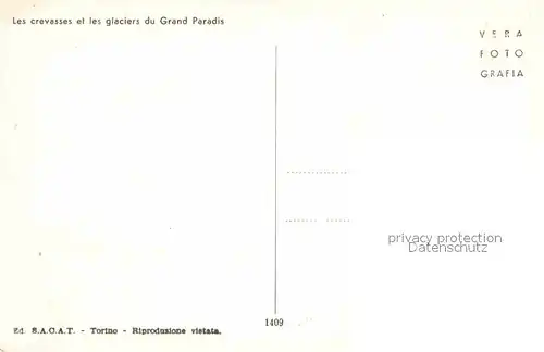 AK / Ansichtskarte Aosta Crepacci del Ghiacciaio Gran Paradiso Kat. Aosta