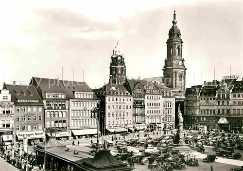 AK / Ansichtskarte Dresden Altmarkt Siegesdenkmal Kreuzkirche Kat. Dresden Elbe