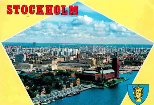 AK / Ansichtskarte Stockholm Fliegeraufnahme Stadshuset  Kat. Stockholm