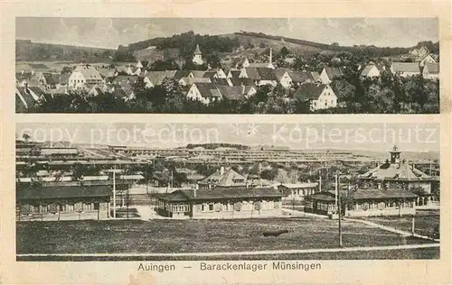 AK / Ansichtskarte Muensingen Panorama Auingen Barackenlager Kat. Muensingen
