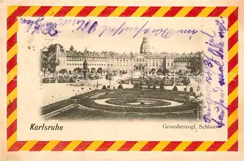 AK / Ansichtskarte Karlsruhe Baden Grossherzogl Schloss