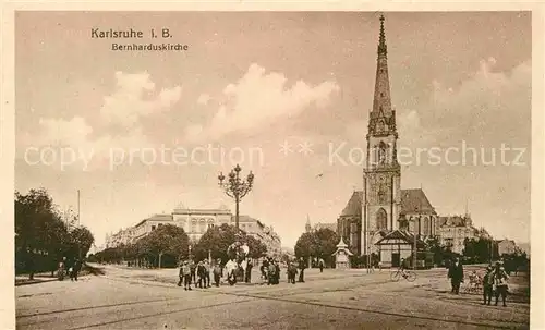 AK / Ansichtskarte Karlsruhe Baden Bernharduskirche