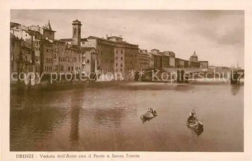 AK / Ansichtskarte Firenze Toscana Veduta dell Arno con il Ponte a Santa Trinita Kat. Firenze