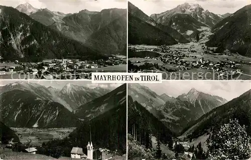 AK / Ansichtskarte Mayrhofen Zillertal Gesamtansicht mit Alpenpanorama Kat. Mayrhofen