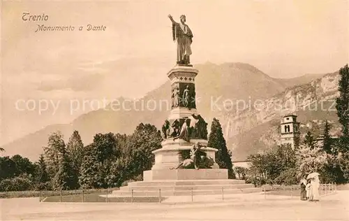 AK / Ansichtskarte Trento Monumento a Dante Denkmal Statue Kat. Trento