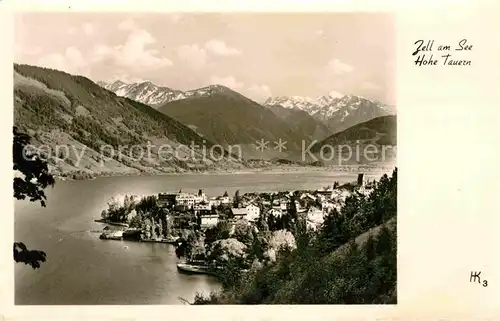 AK / Ansichtskarte Zell See Gesamtansicht mit Alpenpanorama Hohe Tauern Kat. Zell am See
