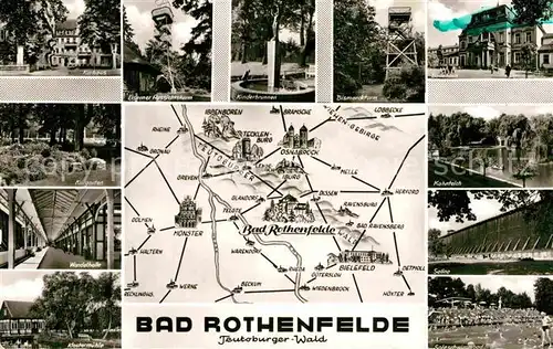 AK / Ansichtskarte Rothenfelde Bad Kurhaus Kurgarten Wandelhalle Kahnteich Saline Kat. Bad Rothenfelde
