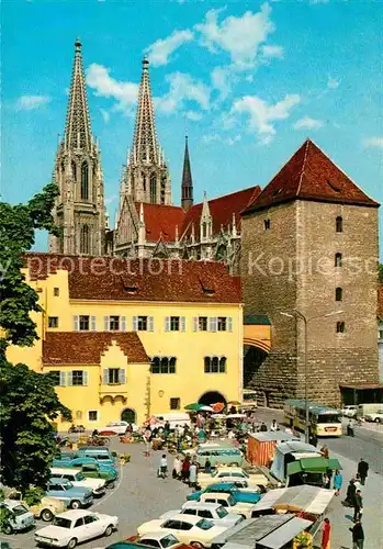 AK / Ansichtskarte Regensburg Herzoghof mit Roemerturm Kat. Regensburg