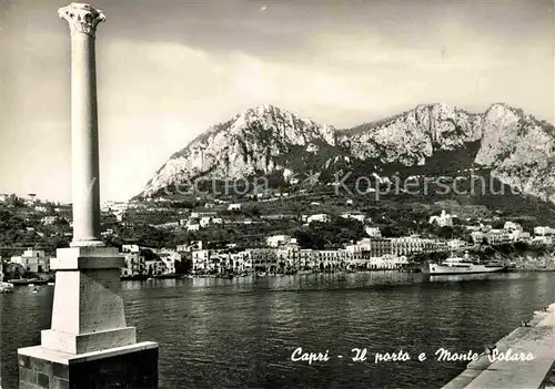 AK / Ansichtskarte Capri Il Porto e Monte Solaro Kat. Golfo di Napoli