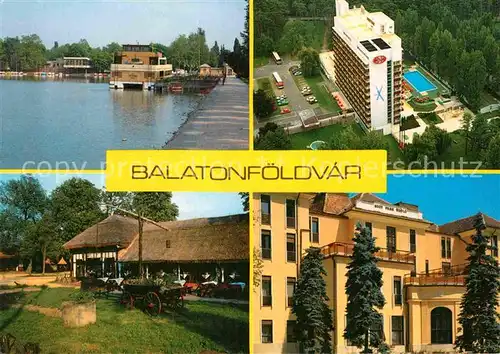 AK / Ansichtskarte Balatonfoeldvar Fliegeraufnahme Hotel Partie am See Kat. Ungarn